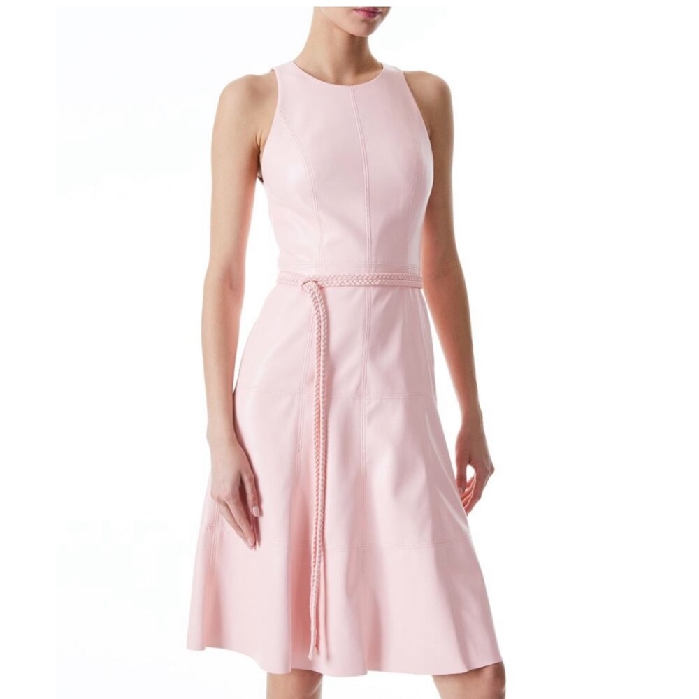 Alice and Olivia Leandra Vegan Leather Dress